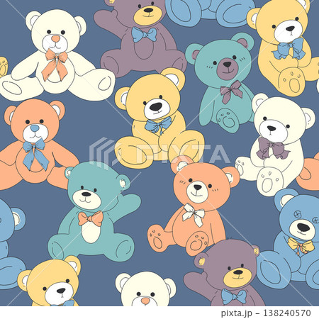 Collection of delicate watercolor wildflower seamless patterns with soft pastel and earthy tones 138240570