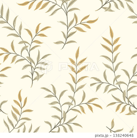 Collection of delicate watercolor wildflower seamless patterns with soft pastel and earthy tones 138240648