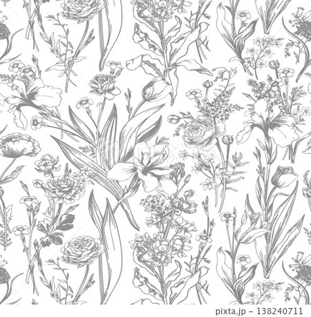 Collection of delicate watercolor wildflower seamless patterns with soft pastel and earthy tones Collection of delicate watercolor wildflower seamless patterns with soft pastel and earthy tones 138240711