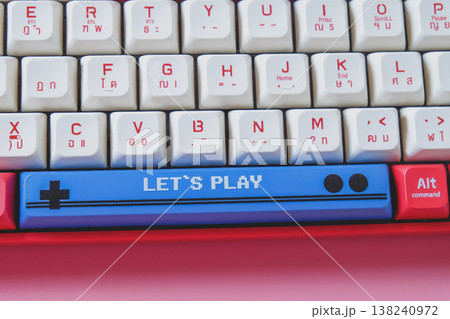 Red gaming keyboard ,Perfect for tech enthusiasts, gamers, and professionals alike. 138240972