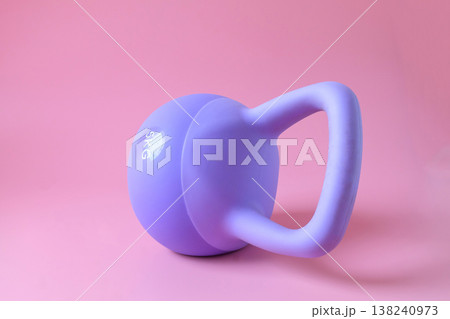 Colorful kettlebell ,designed for strength training and fitness exercises. Colorful kettlebell ,designed for strength training and fitness exercises. 138240973