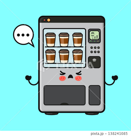 Cute drip coffee character feeling angry and frustrated 138241085