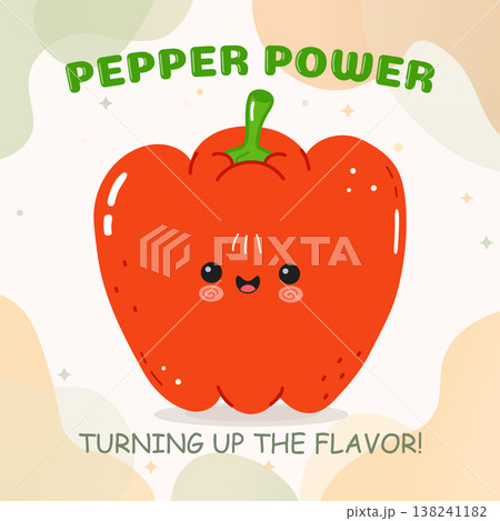 Red bell pepper character turning up the flavor Red bell pepper character turning up the flavor 138241182