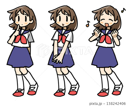 女の子のイラスト 138242406