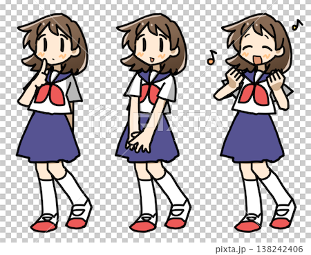 女の子のイラスト 138242406