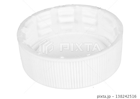white plastic bottle cap on white background white plastic bottle cap on white background 138242516