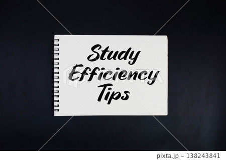 Study Efficiency Tips text written on notepad Study Efficiency Tips text written on notepad 138243841