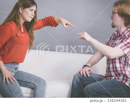 Man and woman having fight Man and woman having fight 138244381