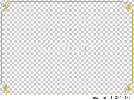 A luxurious gold decorative frame. 138244387