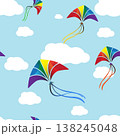 Colorful kites in the blue sky 138245048