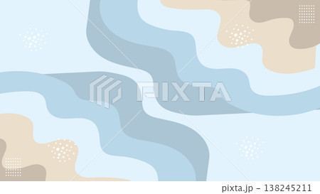 Nature Waves Pastel Banner Background Flat Illustration with Soft Organic Shapes Illustration Nature Waves Pastel Banner Background Flat Illustration with Soft Organic Shapes Illustration 138245211