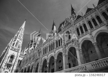 Hungarian Parliament Orszaghaz, seat of National Assembly of Hungary in Budapest 138246917