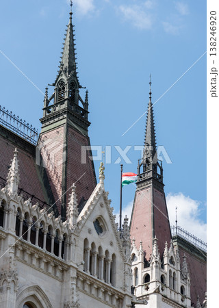 Hungarian Parliament Orszaghaz, seat of National Assembly of Hungary in Budapest 138246920