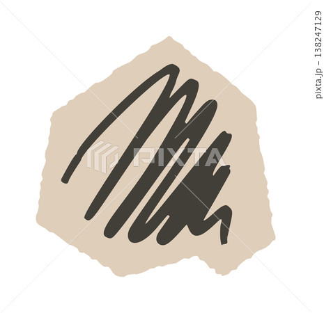 Bold hand-drawn scribble stroke Design Style 138247129