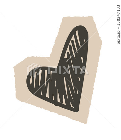 Arrow curving upward rough brush stroke 138247133