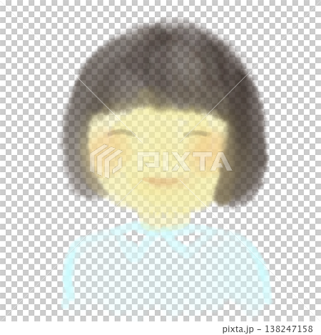 一幅溫柔柔和的插畫,描繪了一個留著簡單波波頭的女孩。 一幅溫柔柔和的插畫,描繪了一個留著簡單波波頭的女孩。 138247158