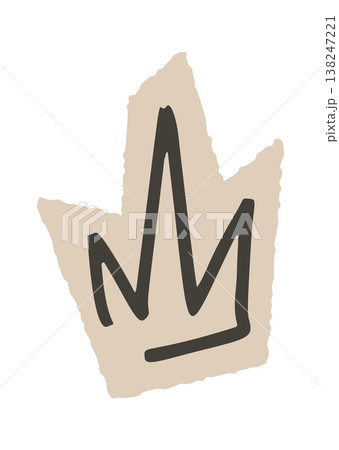 Crown symbol sketched bold marker Style Crown symbol sketched bold marker Style 138247221