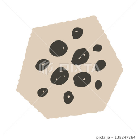 Cookie with chunky chocolate chips doodle 138247264