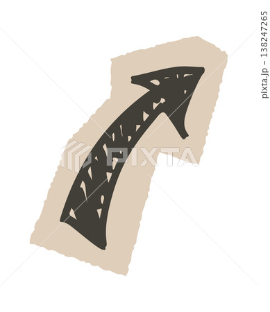 Arrow Pointing Upward Sketch Style Arrow Pointing Upward Sketch Style 138247265