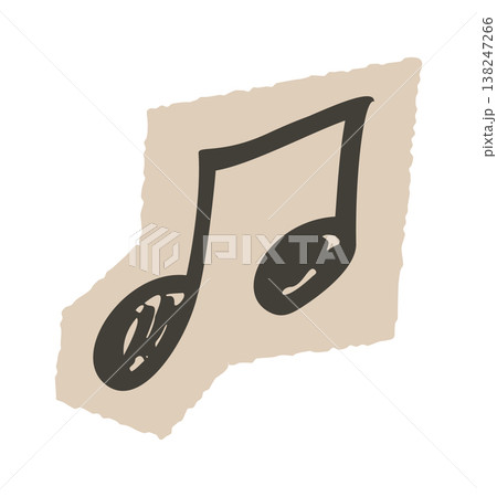 Music Note Doodle On Paper 138247266