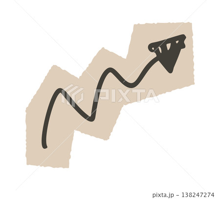 Arrow line climbs zigzag path sketch Arrow line climbs zigzag path sketch 138247274
