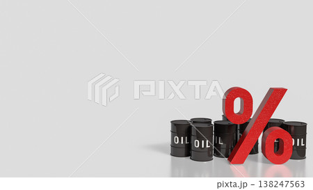 Oil Price Interest Rate Energy Market Financial Concept 3d render. 138247563
