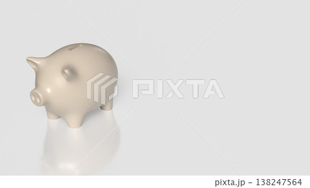 Piggy Bank Savings Concept On Clean Background 3d render. Piggy Bank Savings Concept On Clean Background 3d render. 138247564