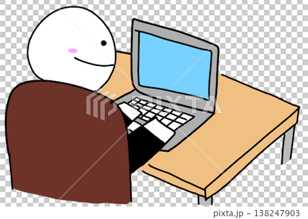 パソコンで作業する人(バリエーション3) パソコンで作業する人(バリエーション3) 138247903