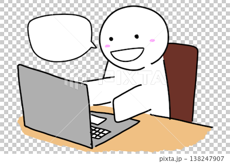 パソコンで作業する人(バリエーション7) パソコンで作業する人(バリエーション7) 138247907