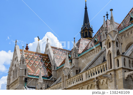 Rooftop of the Matthias church in Buda Castle in Budapest, Hungary Rooftop of the Matthias church in Buda Castle in Budapest, Hungary 138248109
