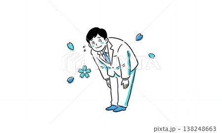 緊張しながら着任の挨拶をする新入社員 138248663