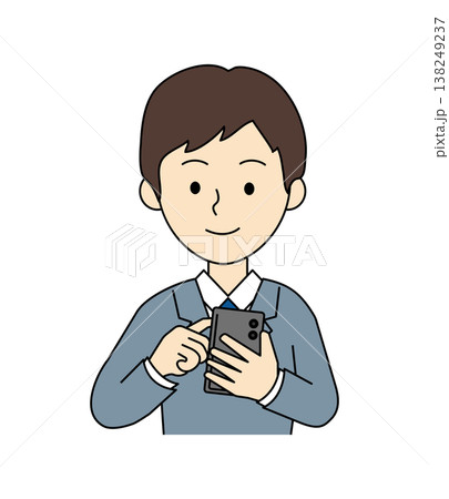 スマホを操作しているビジネスマン 138249237