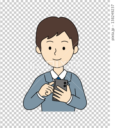 スマホを操作しているビジネスマン 138249237