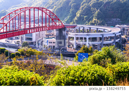 音戸の瀬戸公園から見た晩秋の音戸大橋と音戸の瀬戸2　広島県呉市 138249755