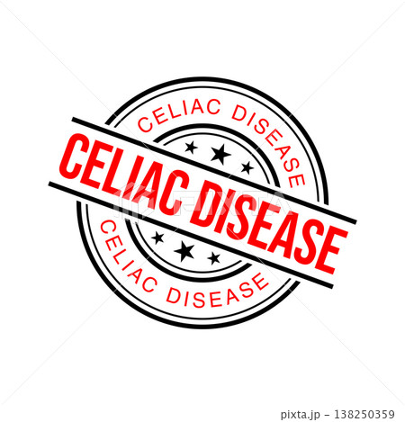 Celiac Disease Letter Rubber Stamp Vector Design Template 138250359