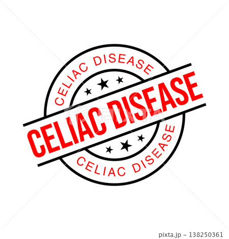 Celiac Disease Letter Rubber Stamp Vector Design Template 138250361