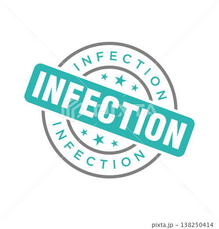 Infection Letter Rubber Stamp Vector Design Template 138250414