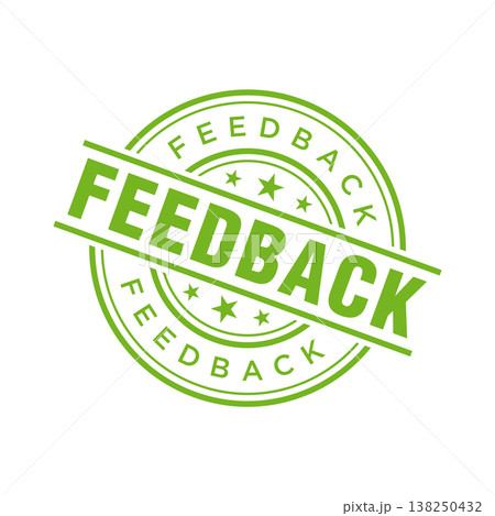 Feedback Letter Rubber Stamp Vector Design Template 138250432