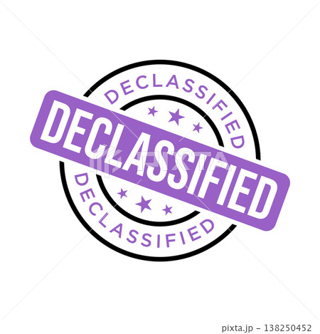 Declassified Letter Rubber Stamp Vector Design Template 138250452