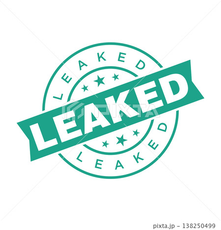 Leaked Letter Rubber Stamp Vector Design Template 138250499