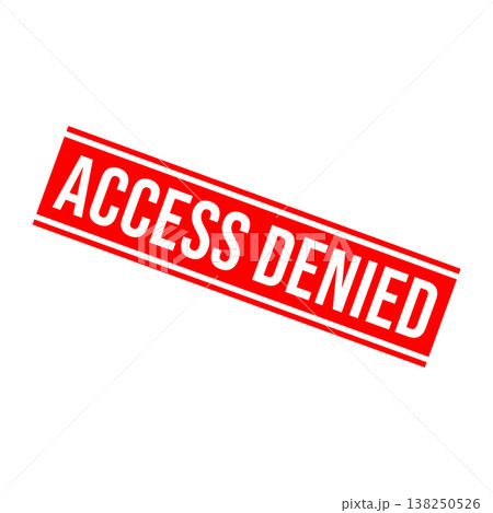 Access Denied Letter Rubber Stamp Vector Design Template 138250526