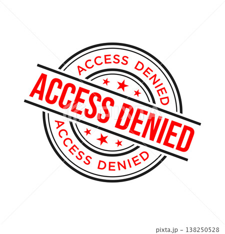 Access Denied Letter Rubber Stamp Vector Design Template 138250528