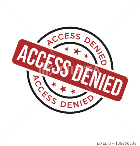 Access Denied Letter Rubber Stamp Vector Design Template Access Denied Letter Rubber Stamp Vector Design Template 138250538