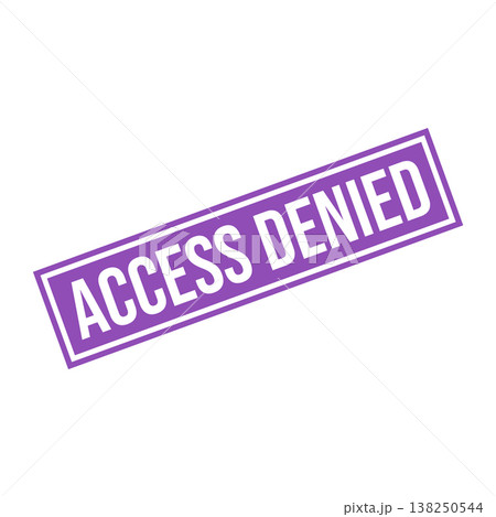 Access Denied Letter Rubber Stamp Vector Design Template 138250544