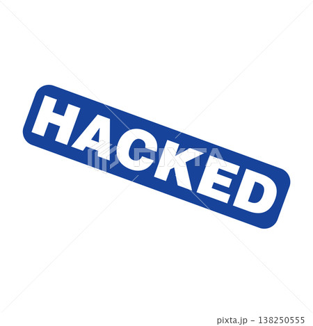 Hacked Letter Rubber Stamp Vector Design Template Hacked Letter Rubber Stamp Vector Design Template 138250555