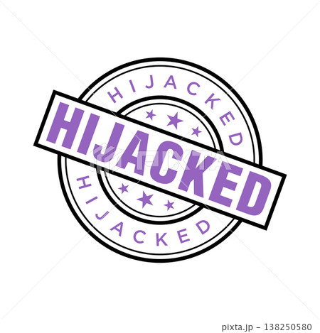 Hijacked Letter Rubber Stamp Vector Design Template Hijacked Letter Rubber Stamp Vector Design Template 138250580