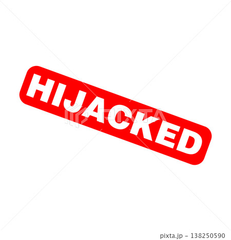 Hijacked Letter Rubber Stamp Vector Design Template 138250590