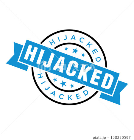 Hijacked Letter Rubber Stamp Vector Design Template 138250597