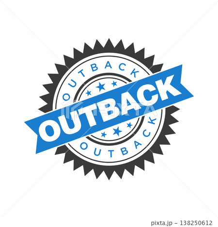 Outback Letter Rubber Stamp Vector Design Template 138250612