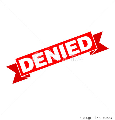 Denied Letter Rubber Stamp Vector Design Template 138250683